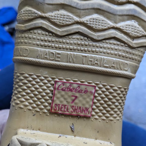 Cabela's Womens Size 7 Steel Shank Duck Boot Gum Shoes 82-0024 Slip On Brown - Picture 4 of 7